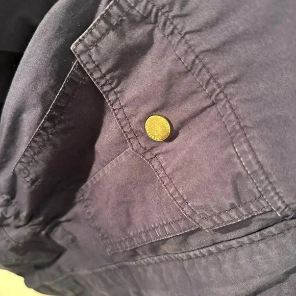Tommy Hilfiger Utility Jacket Navy Blue Zipper Closure Snap Button Pocket sz M - Picture 4 of 12